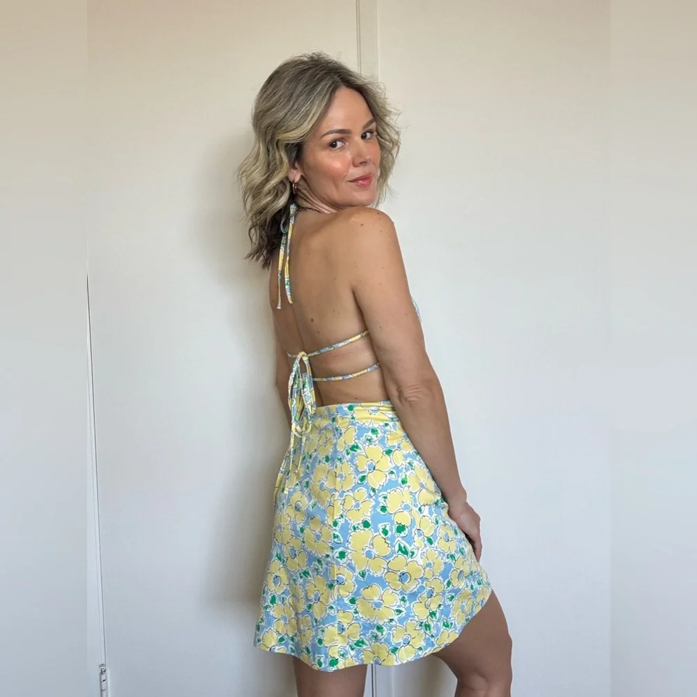 Zara Floral Print Cut Out Dress - Picture 8 of 15